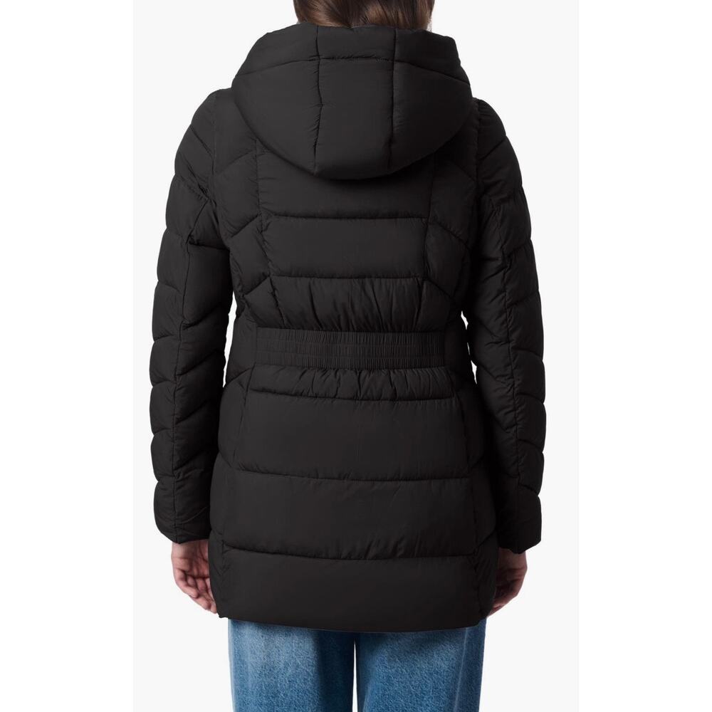 BERNARDO Navy Hooded Puffer Jacket Coat with Bib Size Medium - Picture 7 of 8